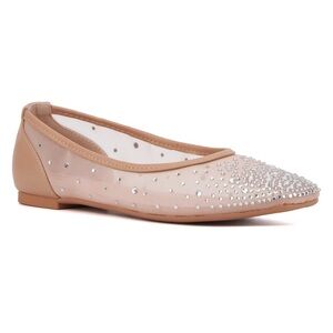 NEW New York & Company Nude Women's Priya Ballet Flats